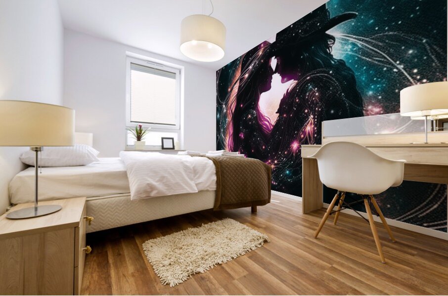 Lassoed Lovers Mural print