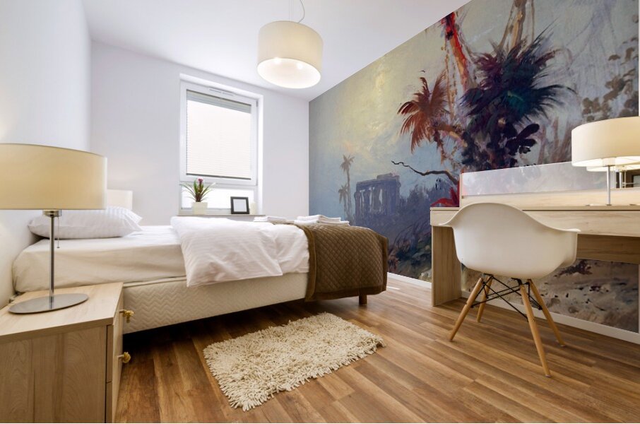 Egyptian Landscape by Charles Morgan McIlhenney [1858–1904] Mural print