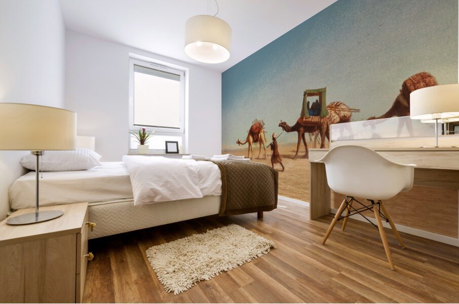 A Family Crossing The Desert by Charles Théodore Frère [1814–1888] Mural print