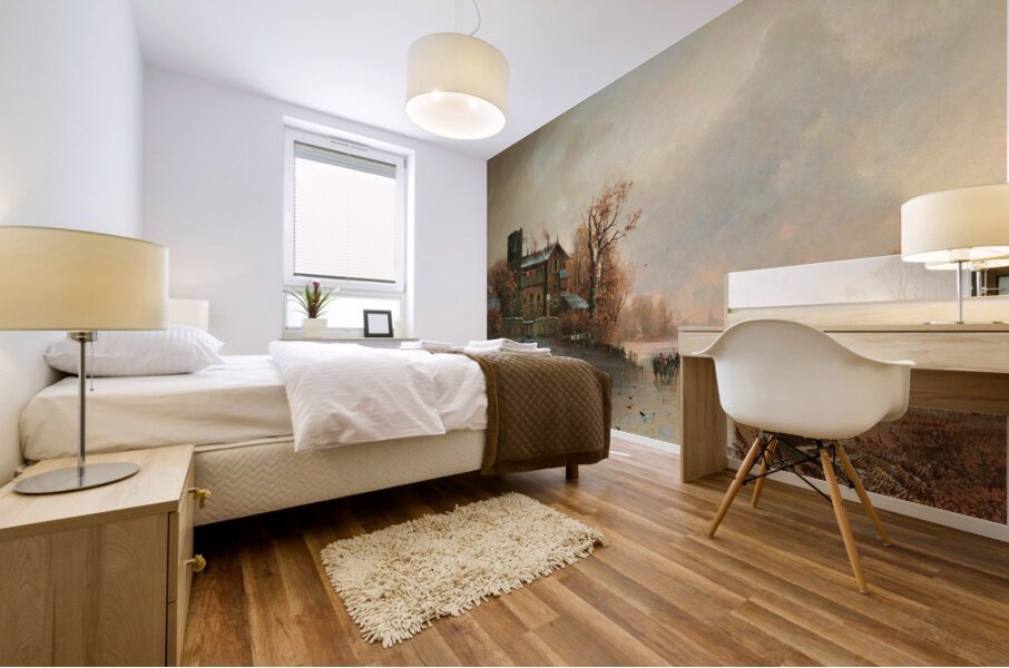 Winter pleasures by Anton Doll [1826–1887] Mural print