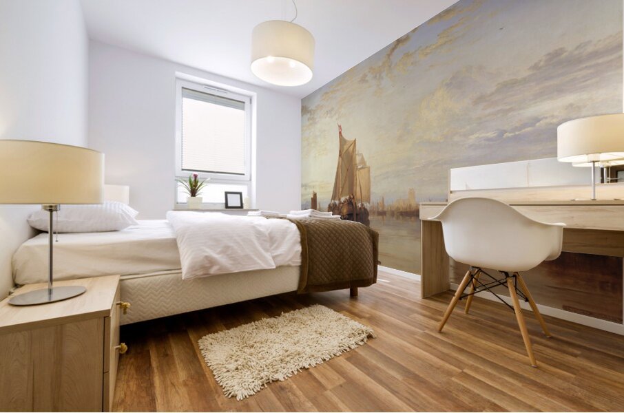 Dort or Dordrecht– The Dort Packet–Boat from Rotterdam Becalmed [1818] by Joseph Mallord William Turner [1775–1851] Mural print