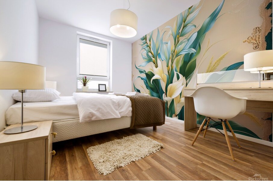 Leonardo Phoenix 10 A stunning mosaic art piece f Mural print