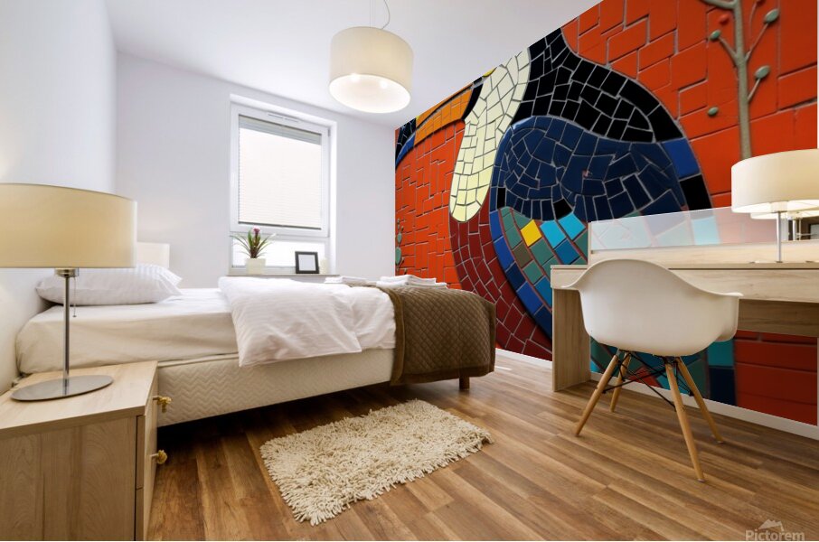 Flux Dev A vibrant intricately arranged mosaic de Mural print