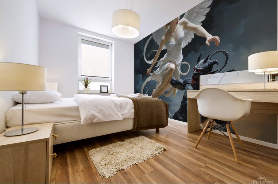 Triumph of Light Over Darkness Mural print