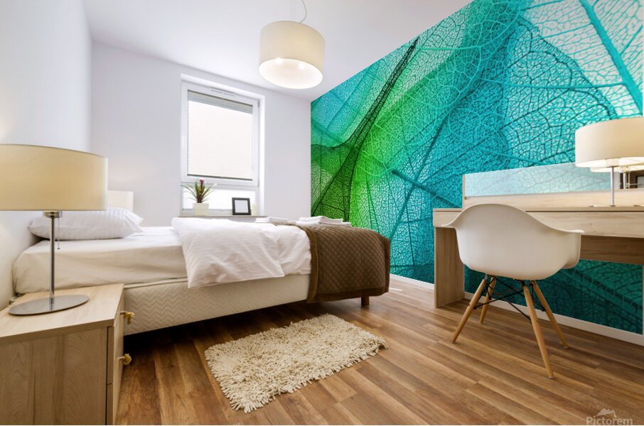 texture green leaf abstraction 3d Mural print