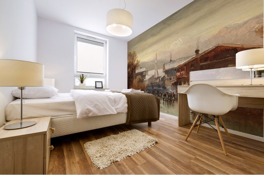 View Of Hardt On Lake Constance by Anton Doll [1826–1887] Mural print