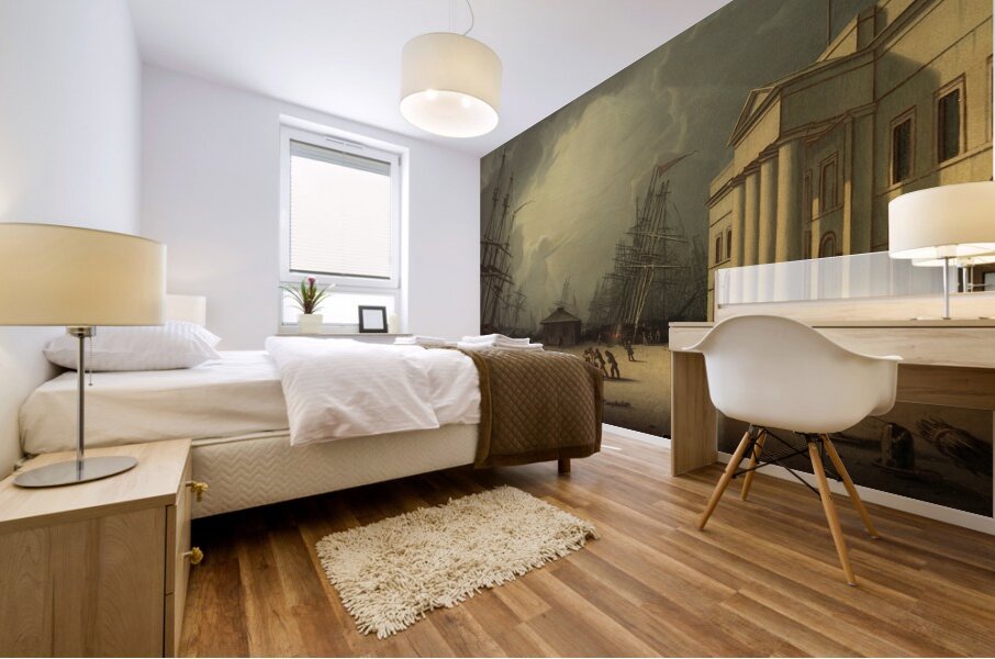 The Custom House at Greenock. Scotland [1828] by Robert Salmon [1775–1845] Mural print