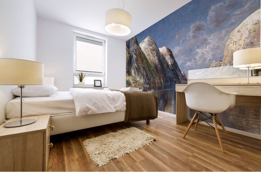 Drontheim Fjord by Karl Kaufmann [1843–1905] Mural print