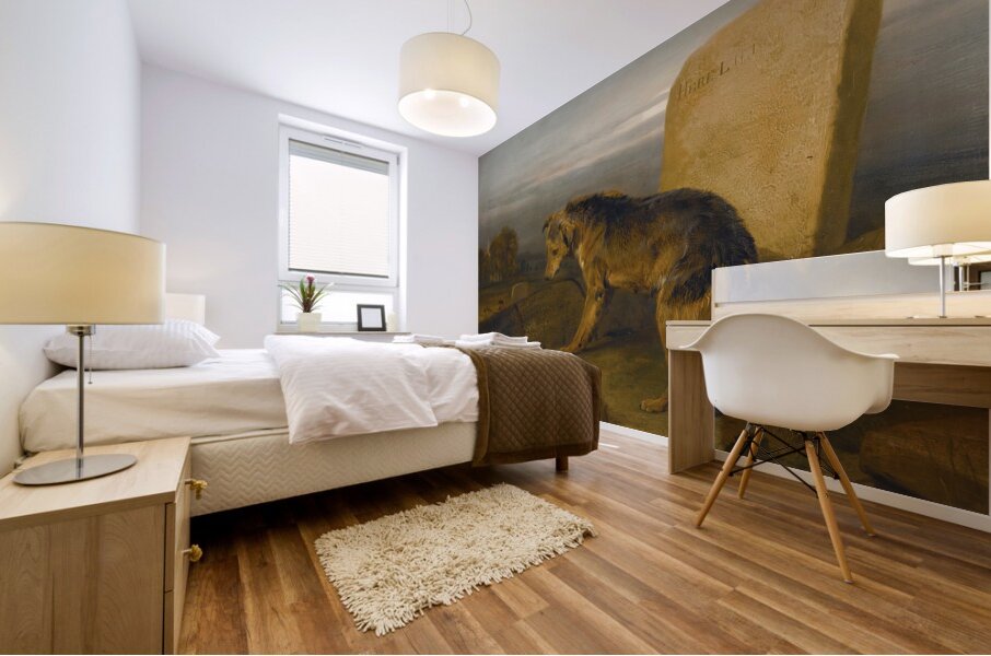 The Poor Dog [The Shepherd’s Grave] by Sir Edwin Henry Landseer [1802–1873] Mural print