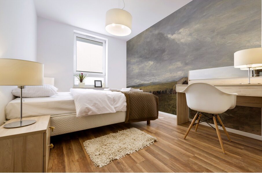 Travellers in a landscape by David Cox [1783–1859] Mural print