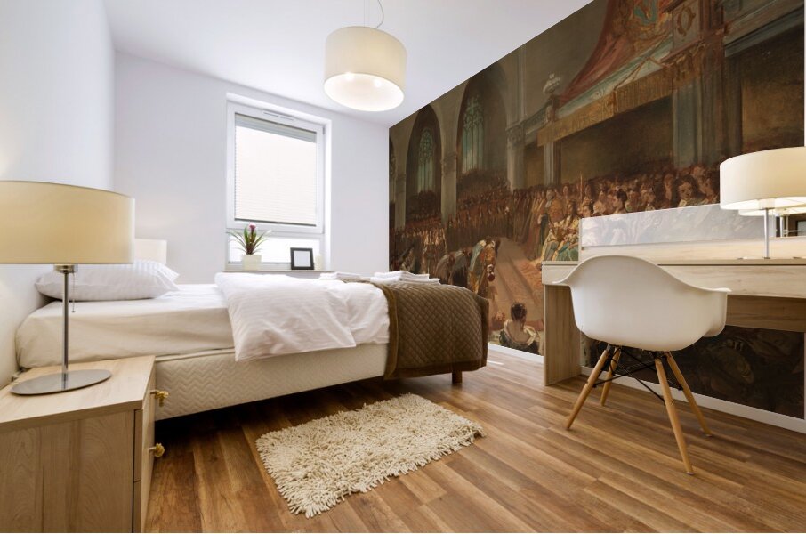 The coronation of William III and Mary Stuart. Anno 1689 [1829–1894] by Charles Rochussen [1814–1894] Mural print