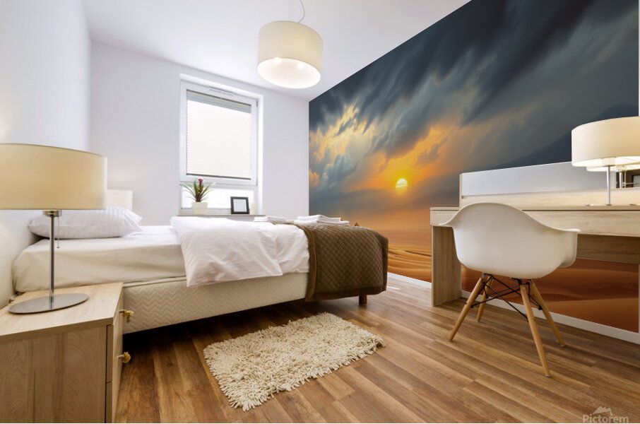 Smooth gradient transition intense dramatic weath Mural print