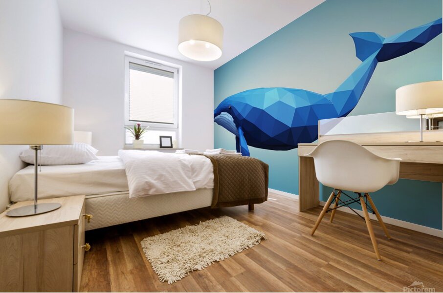 Baleine bleue  Mural print