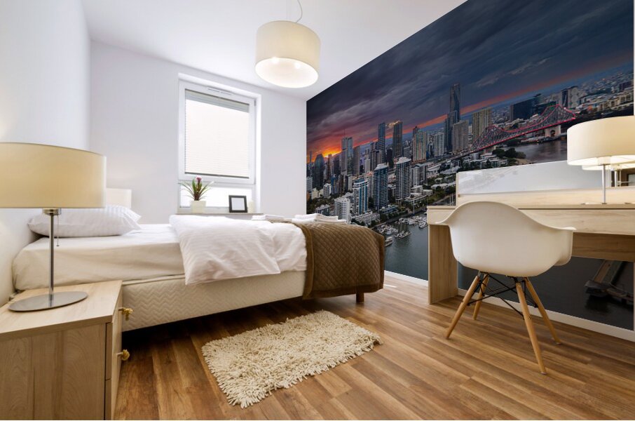 Brisbane River Sunset Mural print