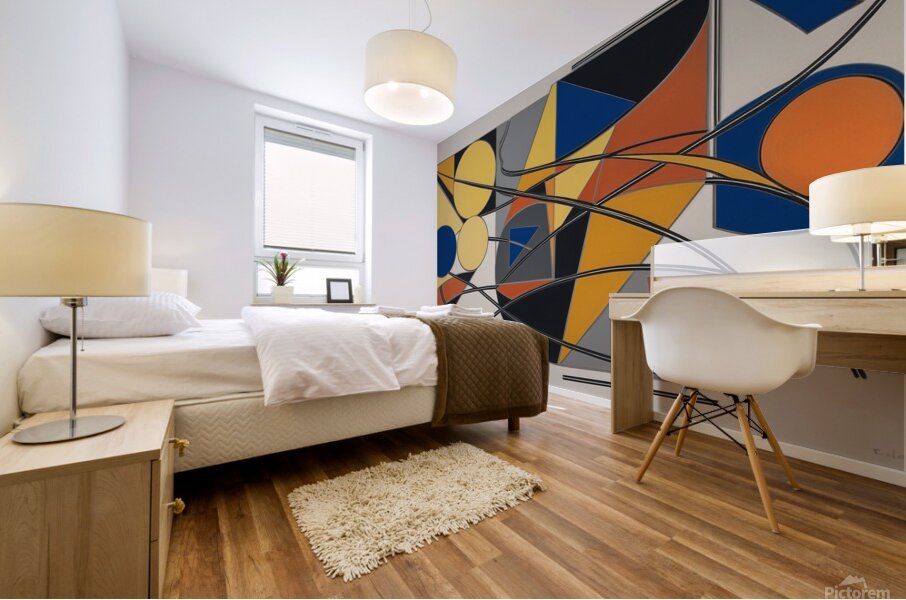 CONCEPTION ABSTRAITE VIBRANTE 13 Mural print