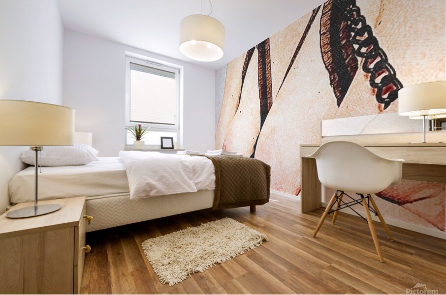 Nude Breasts - Lingerie And Leash Mural print