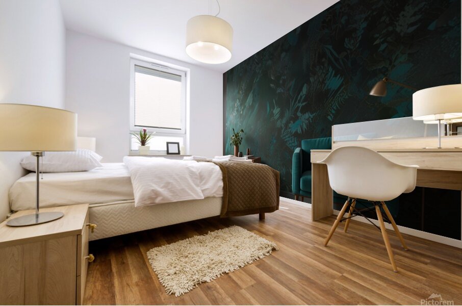 Green Contrast .Art Mural print