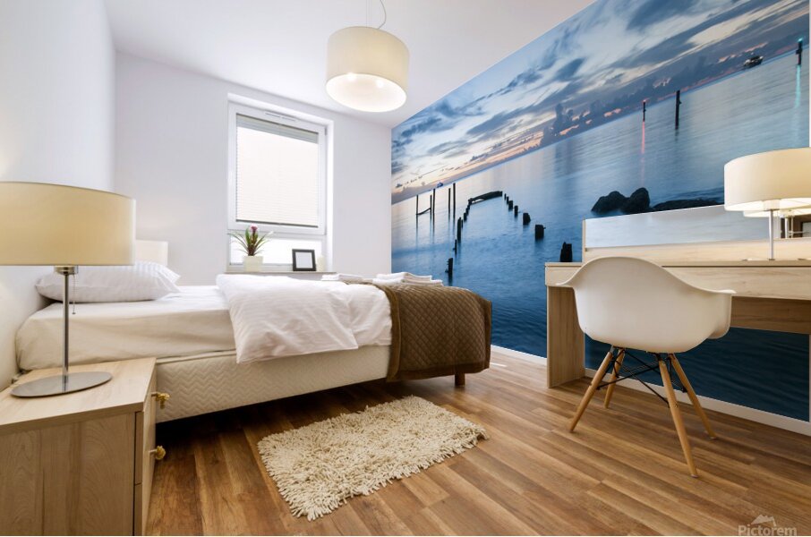 Jaws Beach Pier Mural print