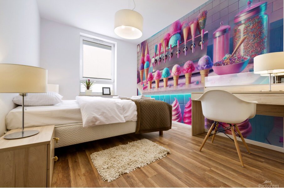 Colorful ice cream 6 Mural print