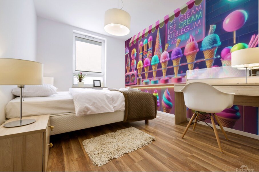 Colorful ice cream 15 Mural print