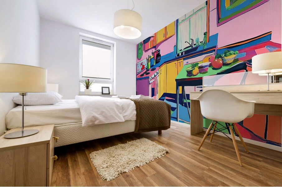 Chromatic Kitchen Still Life N9P2H7 55 Mural print
