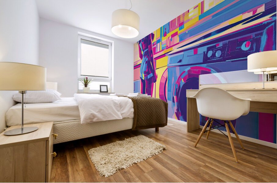 Chromatic Laundry Day H3N5B2 47 Mural print