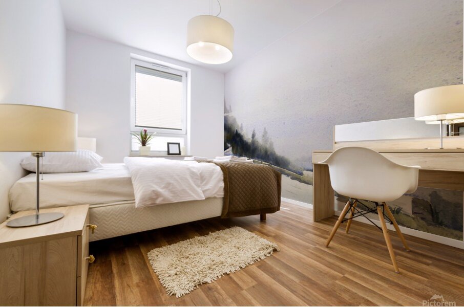 Mysterious Lonely Himalayan Mountain Road  Mural print