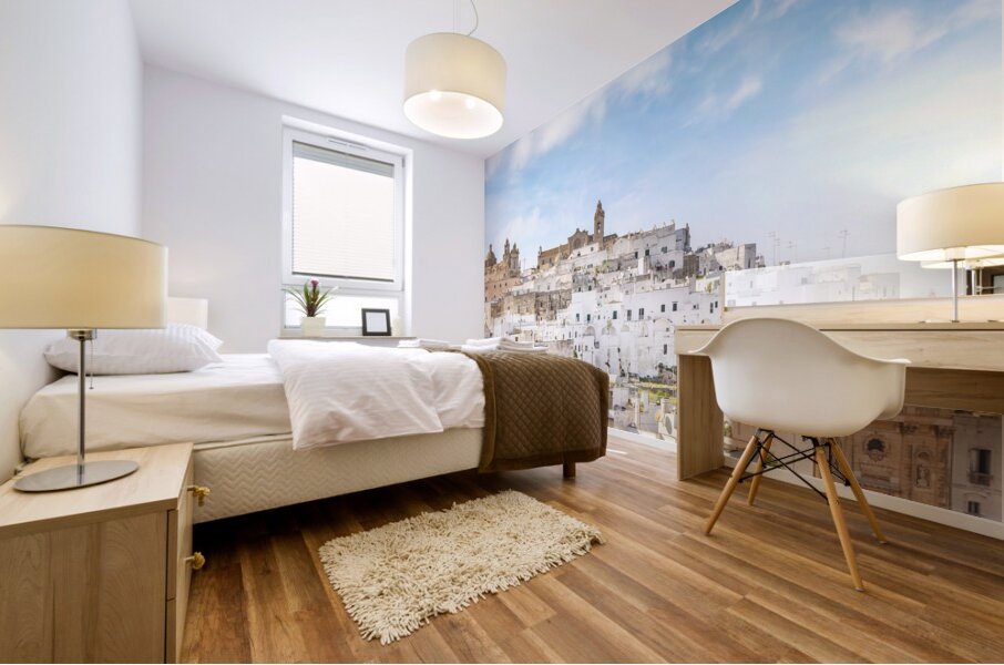 Ostuni the white town in Puglia Mural print