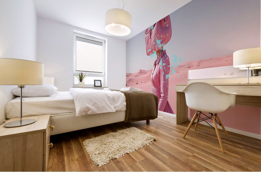 bag woman Mural print