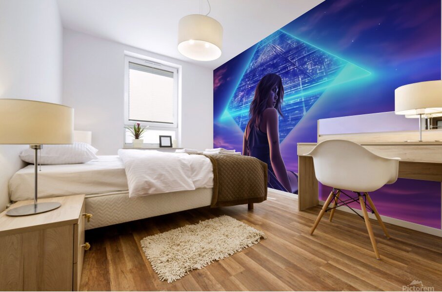 Arrival of Zoe | Lost City | Cyberpunk 2049 Mural print