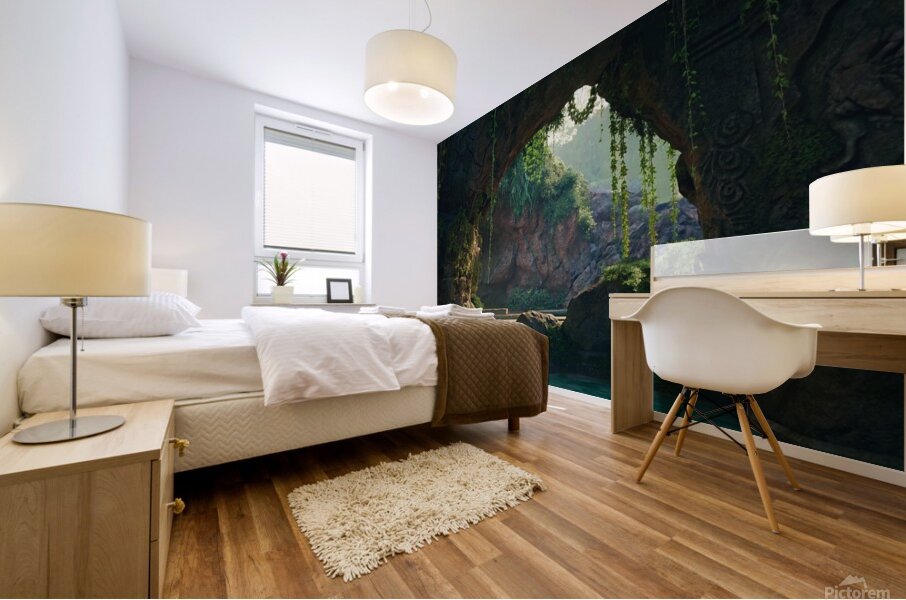 Hidden Sanctuary: A Glimpse into Natures Secret Chamber Mural print