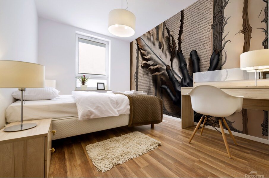 book quill feather Mural print