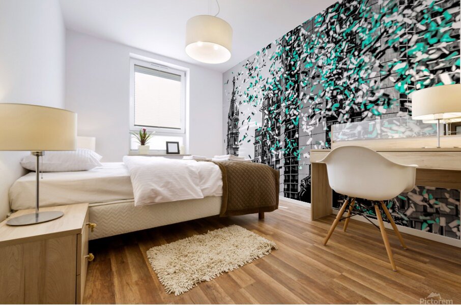 BW with Color Confetti SB Parade 2 x 3 Mural print