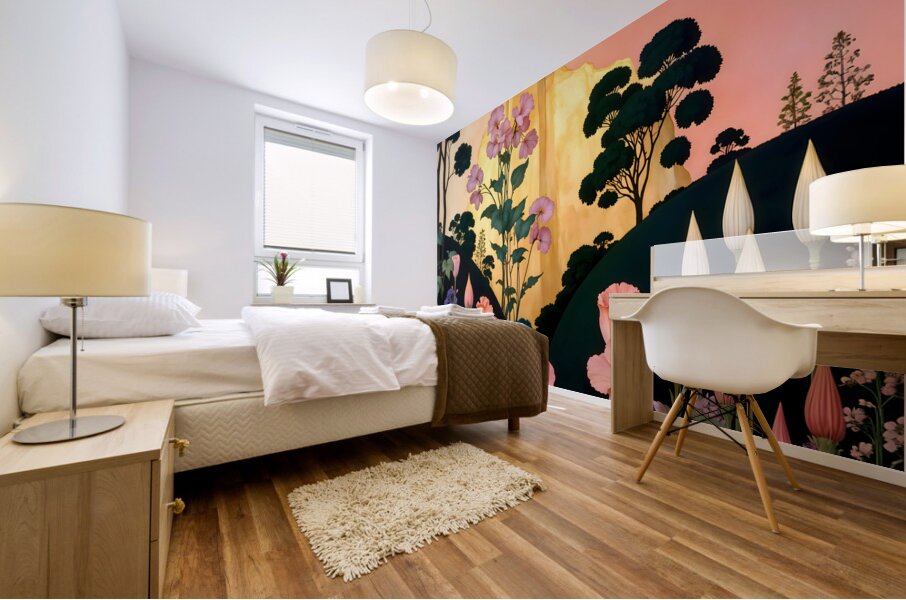 Golden Mountain Mural print