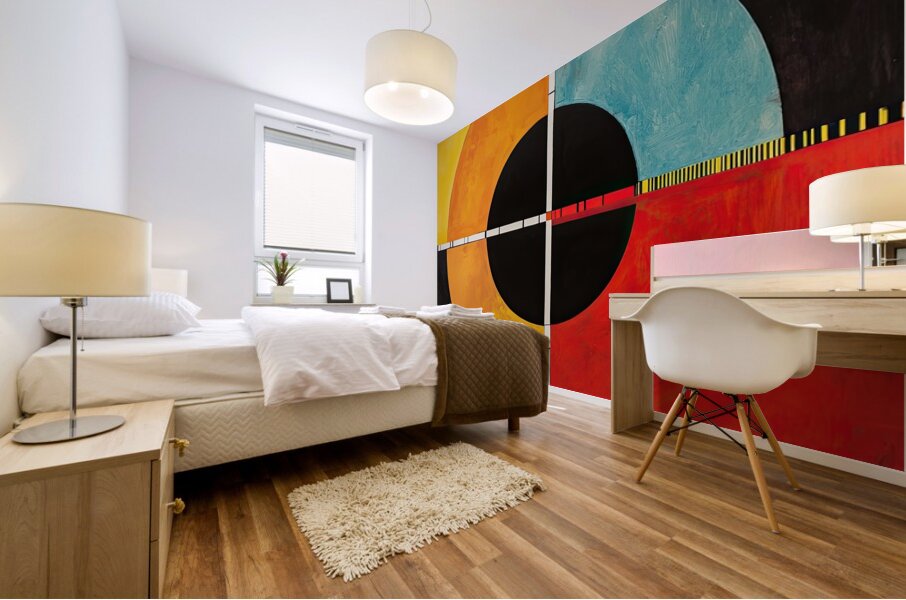 Chromatic Quadrants Y8H9P2 64 Mural print