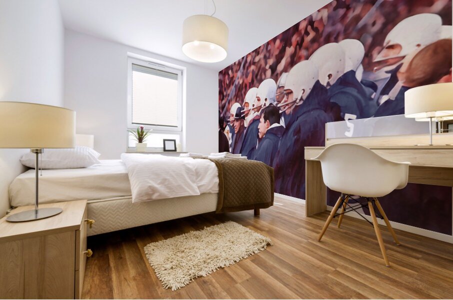 1960s Penn State Football Sideline Art Mural print