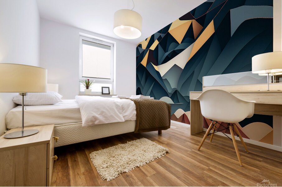 Mountain Geometry Mural print