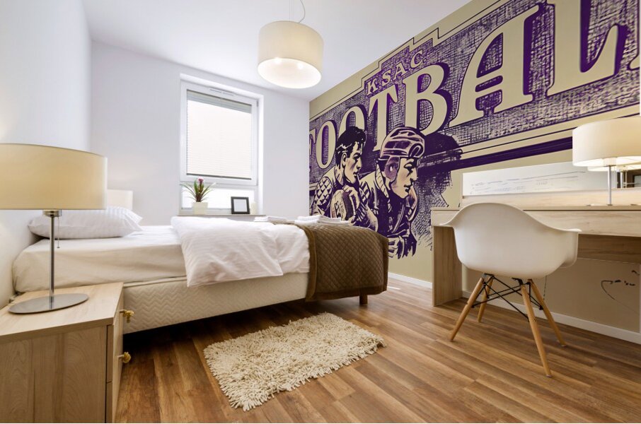 Vintage KSAC Football Art Remix Mural print