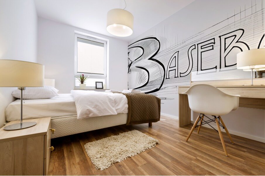 1908 baseball art Mural print