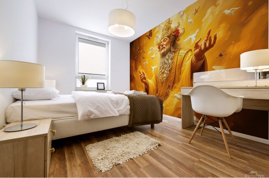 Classic oil painting God Bossa luxuriously resple Mural print