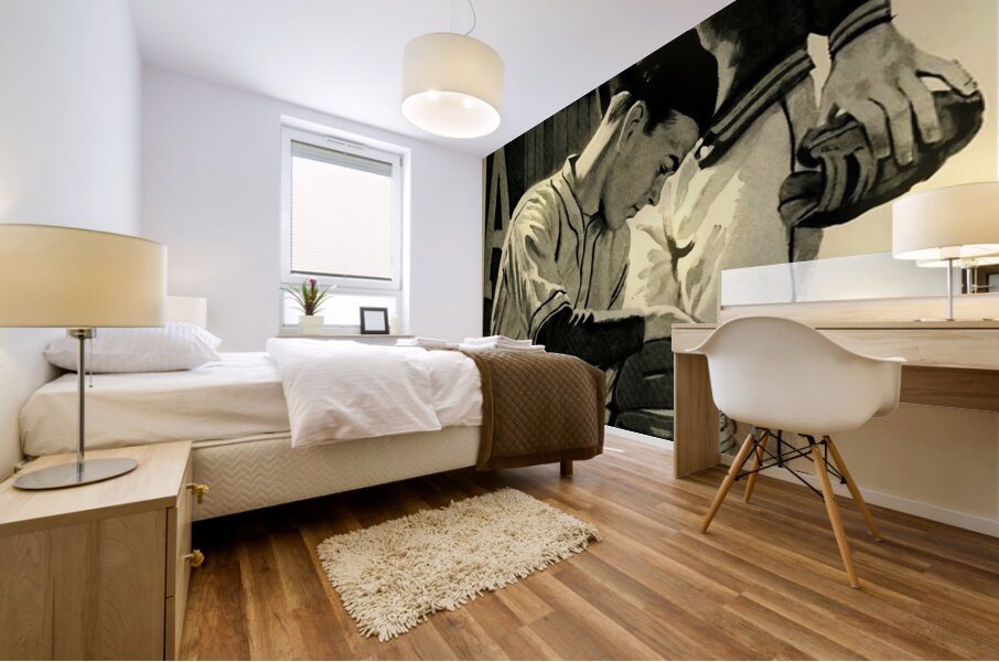 1951 Baseball Warmup Mural print