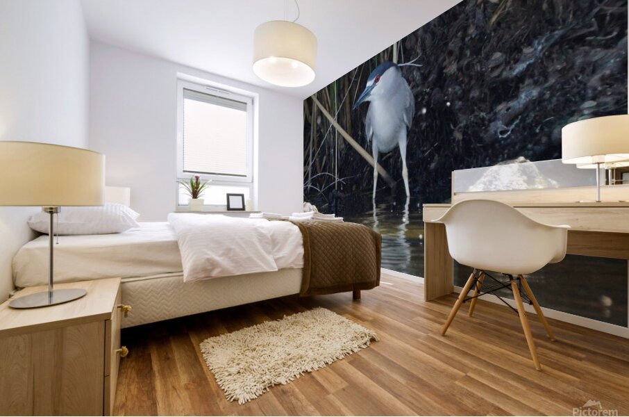 Heron Mural print