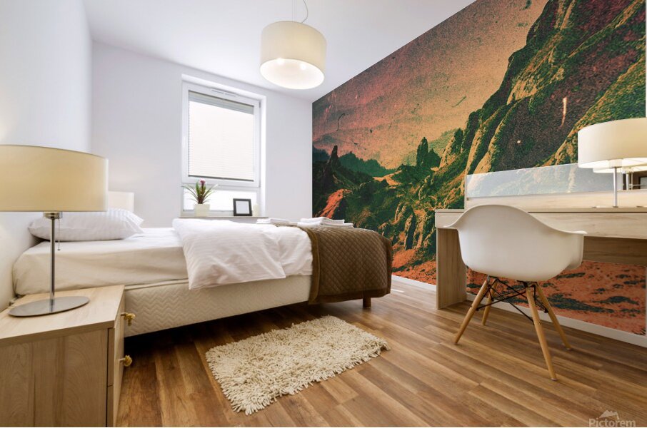 Psychedelic Planet california clouds color Mural print