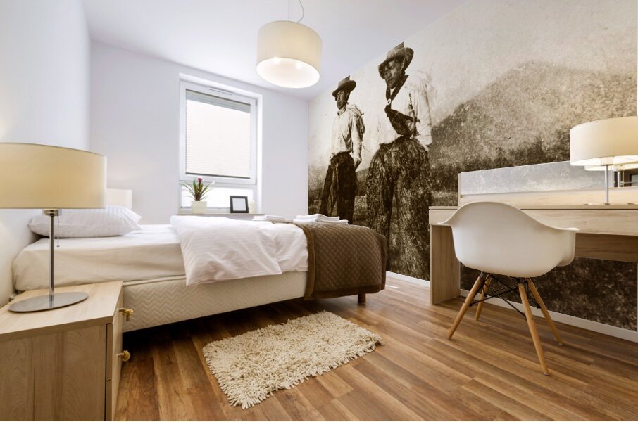 Vintage Ktunaxa Cowbows Mural print