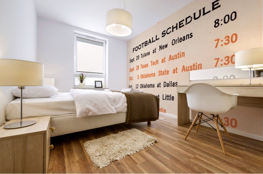 1963 Texas Longhorns Football Schedule Wall Art Mural print