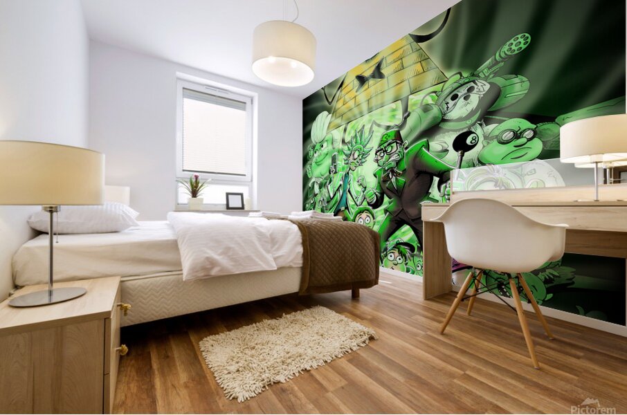 rick and morty Mural print