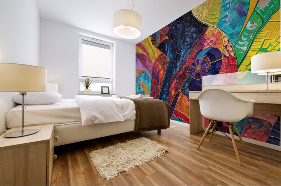 Cosmic Mosaic Woman J8HNP2 60 Mural print