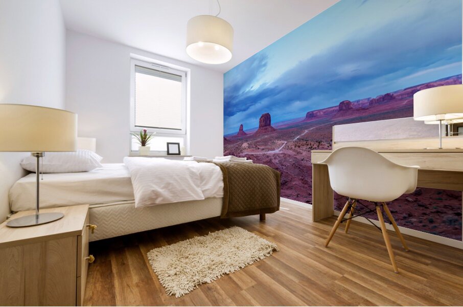 Evening At Monument Valley Pano Mural print