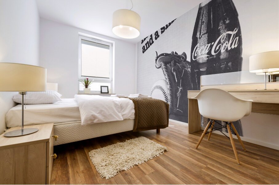 1980s Coke and Smile Ad Mural print