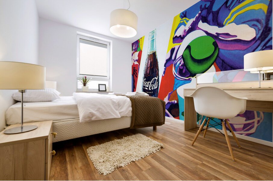 1969 Coke Football Ad Mural print